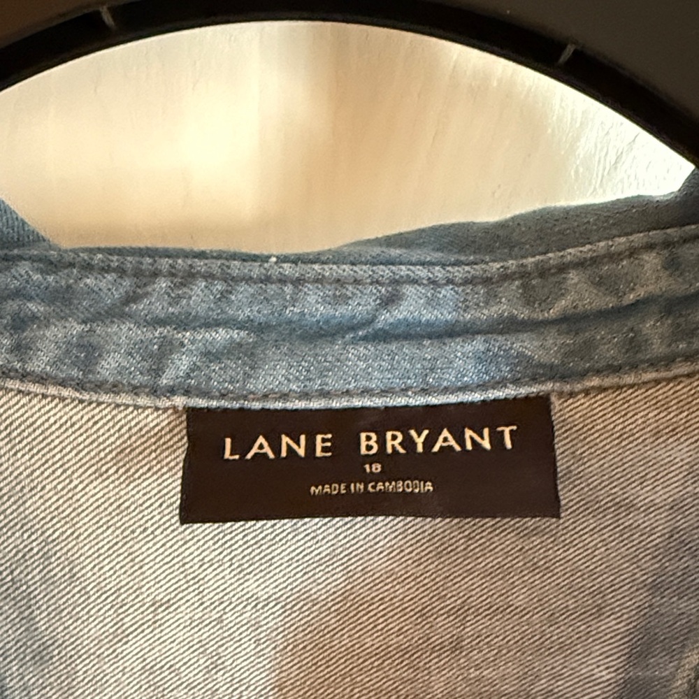 Lane Bryant 18 Sleeveless Denim Dress - Picture 2 of 4